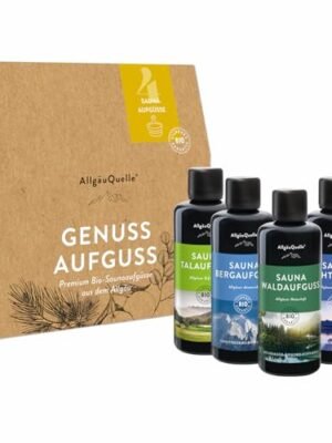 AllgäuQuelle® Luonnollinen Sauna Infuusiosetti, 4-osainen Elämyksellinen Paketti